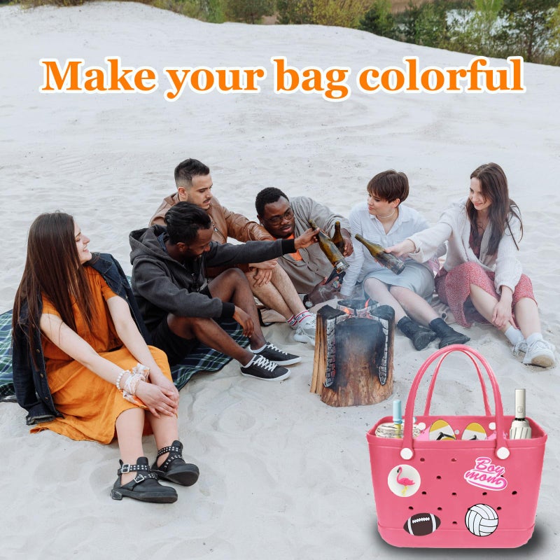 Lckaey Rubber Beach Bag Accessories-PVC Rubber decoration-for EVA Purse Bogg Inserts Y064Figure 51 - Image 4